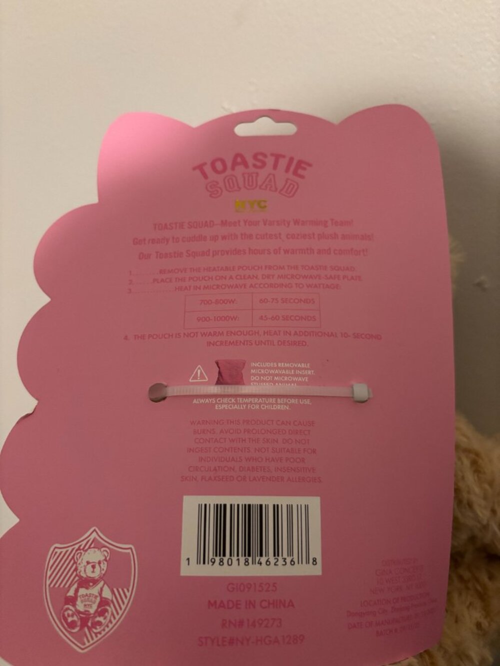 Warming Toastie Dog NWT - Picture 3 of 3